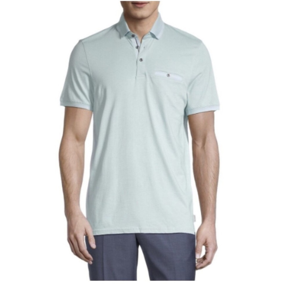 New Ted Baker Men's Light Blue Polo Shirt